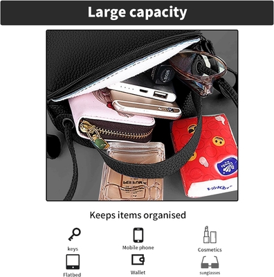 Tas bahu wanita tas crossbody, tas bahu bulat chic dengan ritsleting dan tali yang dapat disesuaikan, tas crossbody tas tangan fo