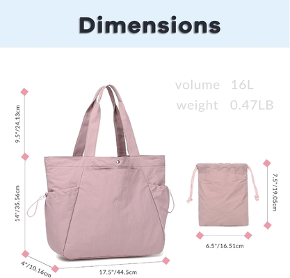 BTOOP TOTE BAG FOR WOMEN, FOLDABLE BEACH GYM BAGS, SIDE-CINCH LIGHTWEIGHT SHOPPER SHOULDER BAG untuk perjalanan,KERJA