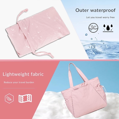 BTOOP TOTE BAG FOR WOMEN, FOLDABLE BEACH GYM BAGS, SIDE-CINCH LIGHTWEIGHT SHOPPER SHOULDER BAG untuk perjalanan,KERJA