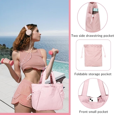 BTOOP TOTE BAG FOR WOMEN, FOLDABLE BEACH GYM BAGS, SIDE-CINCH LIGHTWEIGHT SHOPPER SHOULDER BAG untuk perjalanan,KERJA