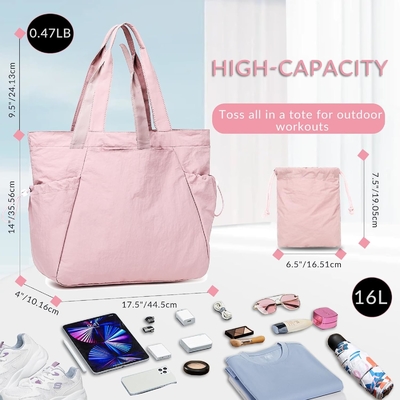 BTOOP TOTE BAG FOR WOMEN, FOLDABLE BEACH GYM BAGS, SIDE-CINCH LIGHTWEIGHT SHOPPER SHOULDER BAG untuk perjalanan,KERJA