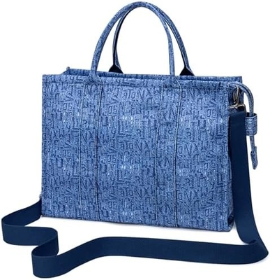Kanvas TOTE tas untuk wanita fashion tas tangan tas bahu dengan zipper crossbody tas untuk perjalanan kerja