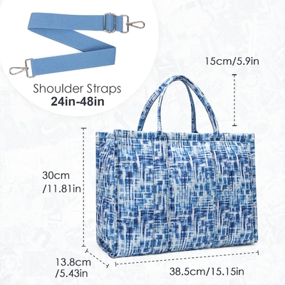 Kanvas TOTE tas untuk wanita fashion tas tangan tas bahu dengan zipper crossbody tas untuk perjalanan kerja