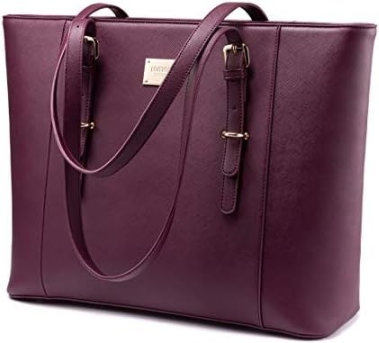 Tas Laptop Lovevook untuk Wanita, Tas Komputer Kulit Terstruktur, Tas Kerja Profesional, Pilihan Guru / Pengacara,