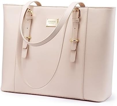 Tas Laptop Lovevook untuk Wanita, Tas Komputer Kulit Terstruktur, Tas Kerja Profesional, Pilihan Guru / Pengacara,