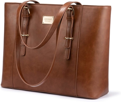 Tas Laptop Lovevook untuk Wanita, Tas Komputer Kulit Terstruktur, Tas Kerja Profesional, Pilihan Guru / Pengacara,