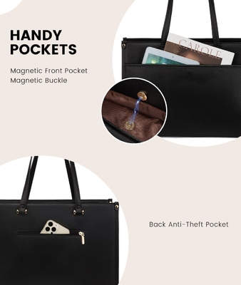 Lovevook Tas Laptop untuk Wanita, 15.6 inci Laptop Tote Bag 2-in-1 Tas Kerja Profesional Kantong Bisnis dengan Kopling