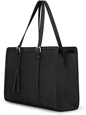 FOR WOMEN 15.6 INCH TOTE BAGS PU kulit dompet komputer untuk kantor bisnis dengan kompartemen 3 lapisan