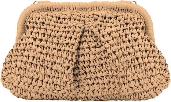 Pantai Chick Wanita Raffiah Straw Dumpling Clutch gaya liburan musim panas crossbody tas Rattan tas