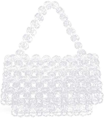 Miuco Wanita Tas Manik-manik Tas Handmade Acrylic Transparan