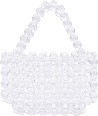 Miuco Wanita Tas Manik-manik Tas Handmade Acrylic Transparan