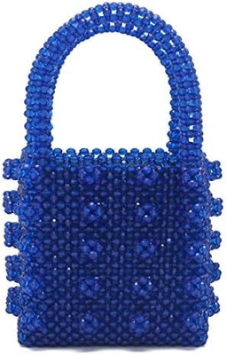 MIUCO Wanita tas tangan manik-manik dirajut tangan Kristal mutiara tas Tote
