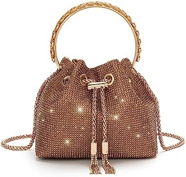 Bling Crystal Rhinestone Purse untuk Wanita Sparkly Clutch Handbag Crossbody Bag untuk Malam Wedding Party Prom