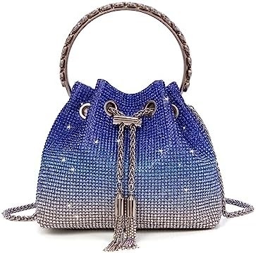 Bling Crystal Rhinestone Purse untuk Wanita Sparkly Clutch Handbag Crossbody Bag untuk Malam Wedding Party Prom