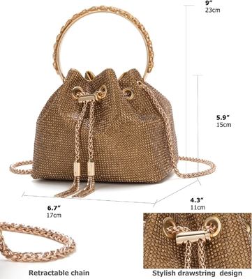 Bling Crystal Rhinestone Purse untuk Wanita Sparkly Clutch Handbag Crossbody Bag untuk Malam Wedding Party Prom