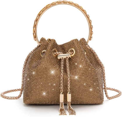 Bling Crystal Rhinestone Purse untuk Wanita Sparkly Clutch Handbag Crossbody Bag untuk Malam Wedding Party Prom