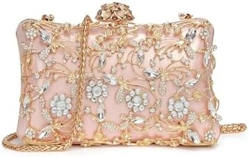 Tas Malam Clutch Tas untuk Wanita Rhinestones Tas Sparkling Party Bahu Tas Pernikahan Tas dengan Rantai