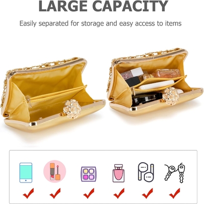 Tas Malam Clutch Tas untuk Wanita Rhinestones Tas Sparkling Party Bahu Tas Pernikahan Tas dengan Rantai