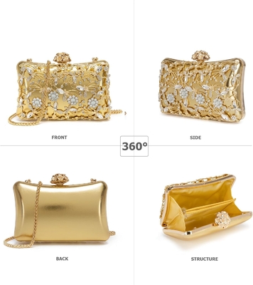 Tas Malam Clutch Tas untuk Wanita Rhinestones Tas Sparkling Party Bahu Tas Pernikahan Tas dengan Rantai