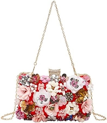 Lettuce Clutch bunga tas malam tas untuk wanita pesta formal tas tangan rantai tali bahu tas