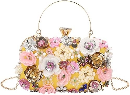 Lettuce Clutch bunga tas malam tas untuk wanita pesta formal tas tangan rantai tali bahu tas