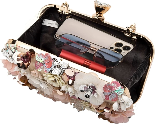 Lettuce Clutch bunga tas malam tas untuk wanita pesta formal tas tangan rantai tali bahu tas