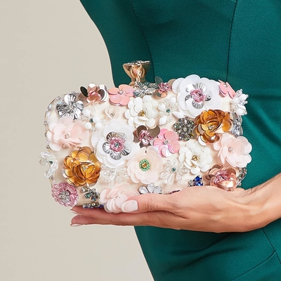 Lettuce Clutch bunga tas malam tas untuk wanita pesta formal tas tangan rantai tali bahu tas
