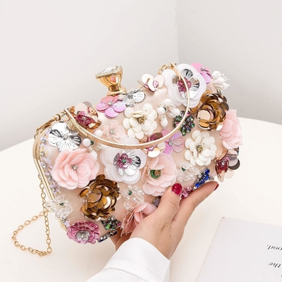 Lettuce Clutch bunga tas malam tas untuk wanita pesta formal tas tangan rantai tali bahu tas