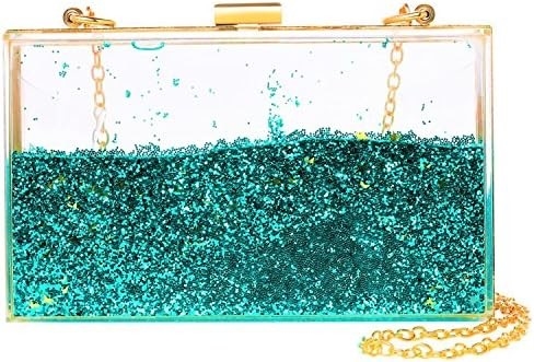 JeVenis Magical transparan Sequins Klutch Tas Tas Malam Tas Untuk pesta Prom Pengantin