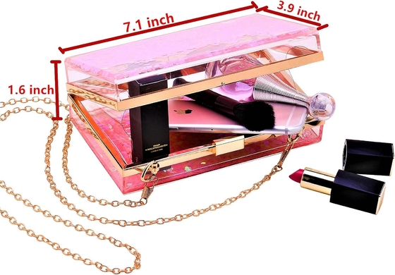 JeVenis Magical transparan Sequins Klutch Tas Tas Malam Tas Untuk pesta Prom Pengantin