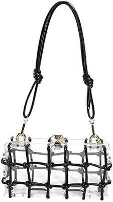 Tas Akrilik Bening Rhinestone Akrilik Kopling Kristal Tas Malam untuk Wanita Glitter Tas untuk pesta pernikahan