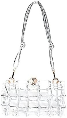 Tas Akrilik Bening Rhinestone Akrilik Kopling Kristal Tas Malam untuk Wanita Glitter Tas untuk pesta pernikahan