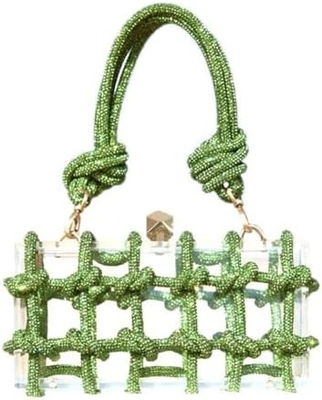 Tas Akrilik Bening Rhinestone Akrilik Kopling Kristal Tas Malam untuk Wanita Glitter Tas untuk pesta pernikahan