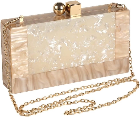 Wanita Acrylic Evening Clutch Tas Glitter Marmer Tas Tas untuk Pernikahan Cocktail Party Prom