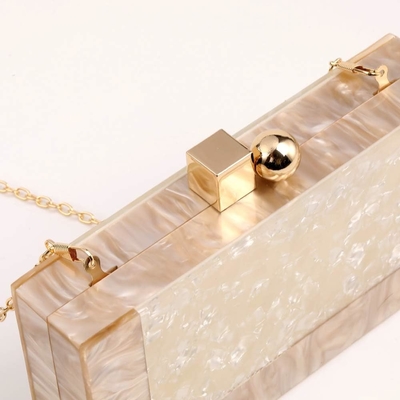 Wanita Acrylic Evening Clutch Tas Glitter Marmer Tas Tas untuk Pernikahan Cocktail Party Prom
