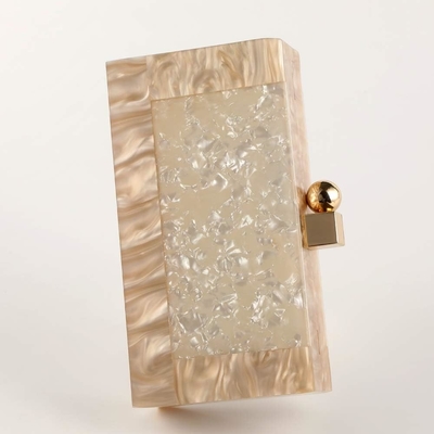 Wanita Acrylic Evening Clutch Tas Glitter Marmer Tas Tas untuk Pernikahan Cocktail Party Prom