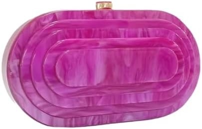 Acrylic Evening Clutch Bag untuk Wanita Shell Bentuk Bahu Crossbody Bag Glitter Marmer Tas Tas