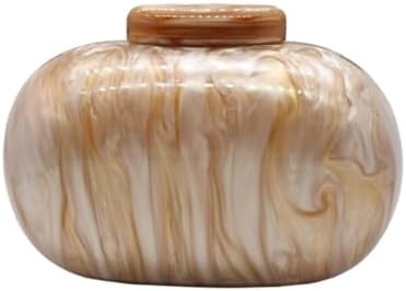 Acrylic Evening Clutch Bag untuk Wanita Shell Bentuk Bahu Crossbody Bag Glitter Marmer Tas Tas