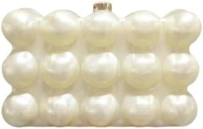 Acrylic Evening Clutch Bag untuk Wanita Shell Bentuk Bahu Crossbody Bag Glitter Marmer Tas Tas