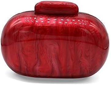 Acrylic Evening Clutch Bag untuk Wanita Shell Bentuk Bahu Crossbody Bag Glitter Marmer Tas Tas