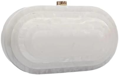 Acrylic Evening Clutch Bag untuk Wanita Shell Bentuk Bahu Crossbody Bag Glitter Marmer Tas Tas