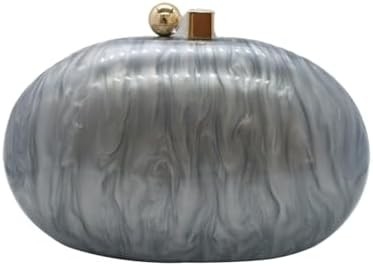 Acrylic Evening Clutch Bag untuk Wanita Shell Bentuk Bahu Crossbody Bag Glitter Marmer Tas Tas