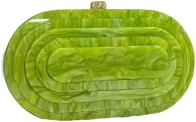 Acrylic Evening Clutch Bag untuk Wanita Shell Bentuk Bahu Crossbody Bag Glitter Marmer Tas Tas