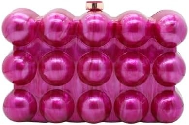 Acrylic Evening Clutch Bag untuk Wanita Shell Bentuk Bahu Crossbody Bag Glitter Marmer Tas Tas