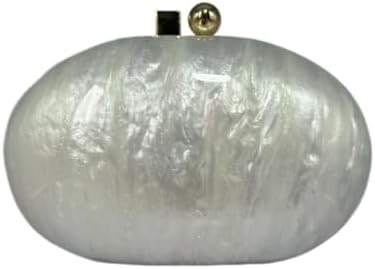 Acrylic Evening Clutch Bag untuk Wanita Shell Bentuk Bahu Crossbody Bag Glitter Marmer Tas Tas