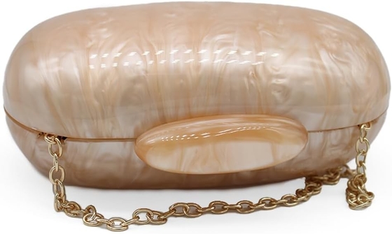 Acrylic Evening Clutch Bag untuk Wanita Shell Bentuk Bahu Crossbody Bag Glitter Marmer Tas Tas