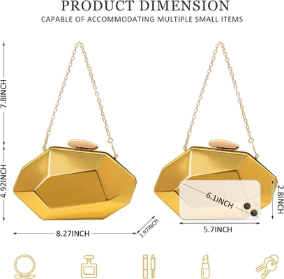 Tas tangan, tas genggaman geometris untuk pesta, pernikahan, prom