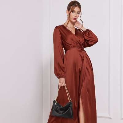 Tas Malam Satin Wanita Clutch Tas Tas untuk Wanita Wedding Shoulder Bag dengan 2 Rantai untuk pesta koktail formal