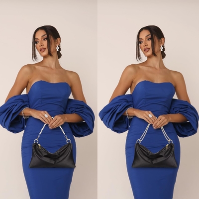 Tas Malam Satin Wanita Clutch Tas Tas untuk Wanita Wedding Shoulder Bag dengan 2 Rantai untuk pesta koktail formal