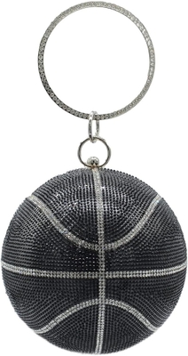 UMREN Wanita Basketbol berbentuk cross body purse rhinestone bola bulat kristal malam tas genggaman tas untuk pernikahan